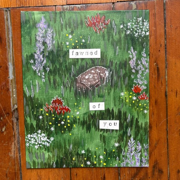 Fawned of You Canvas Board Art - Picture 2 of 3